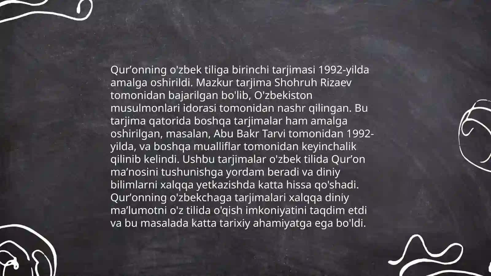Qurʼonning O'zbek tiliga tarjima qilinishi va tafsirlari 4
