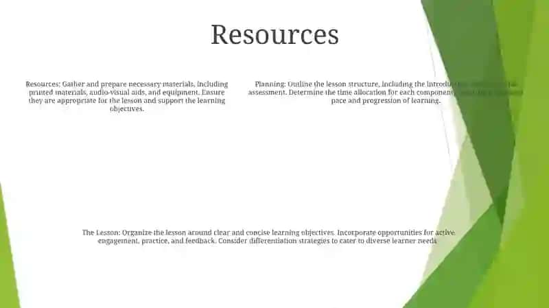 Planning The Lesson 4