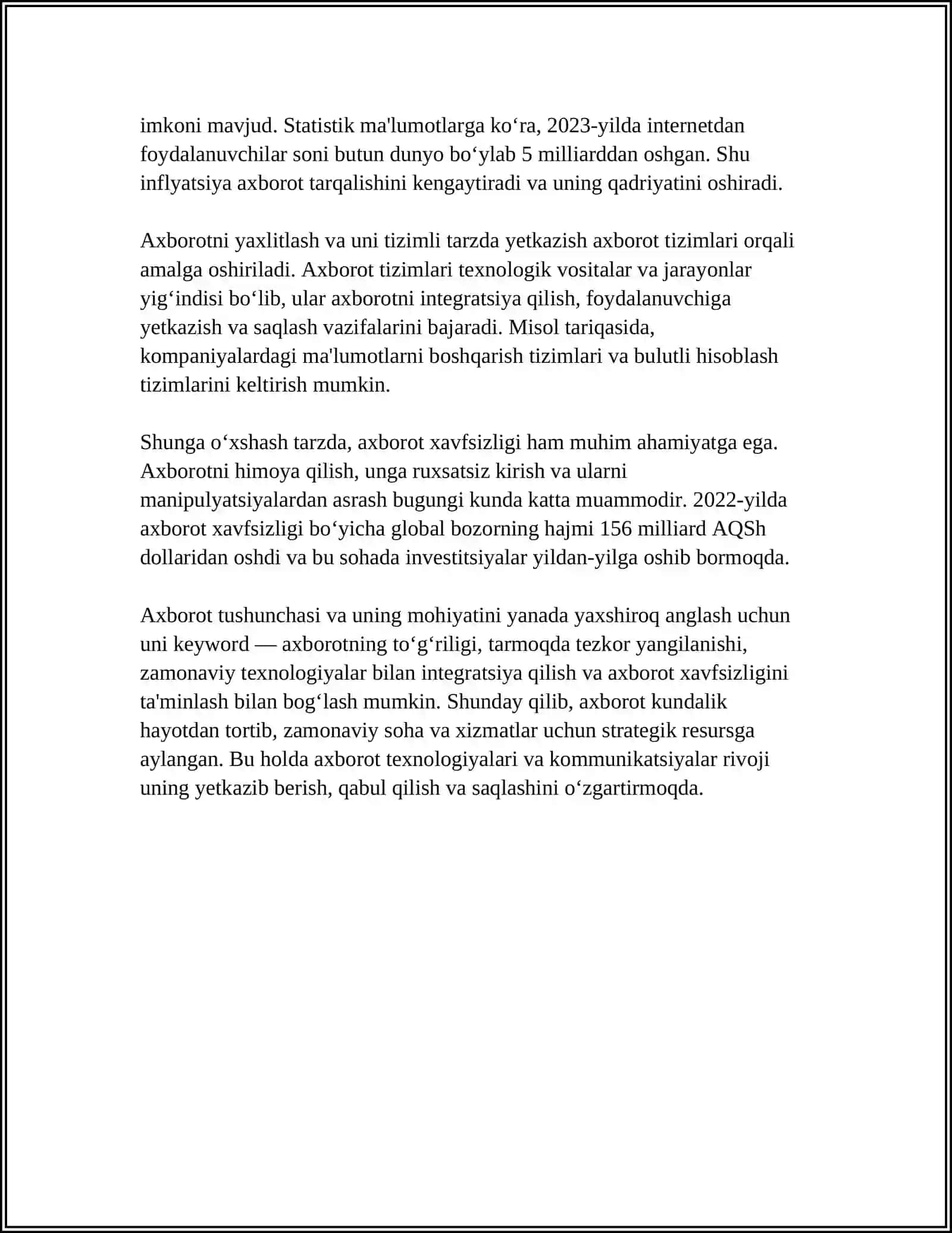 AXBOROTLARNING KOMPYUTERDA TASVIRLANISHI 4