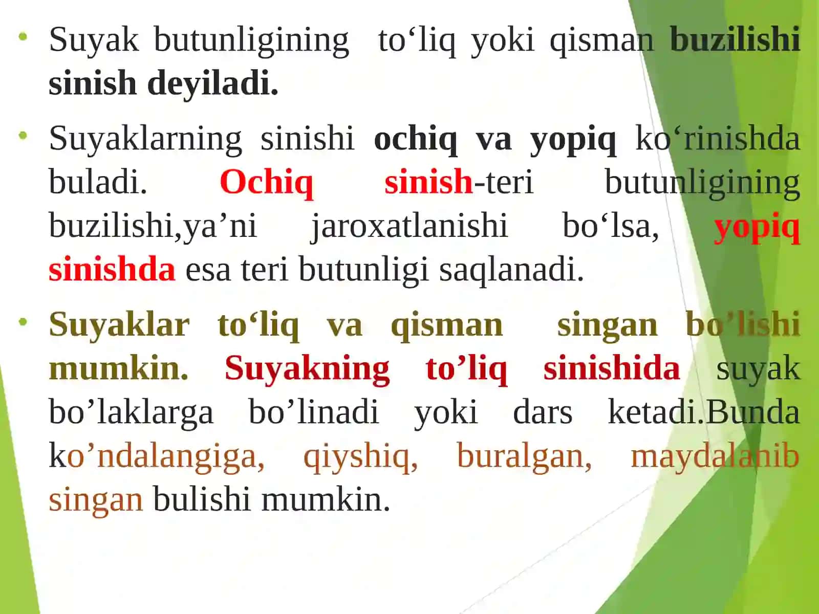 Tayanch harakat sistemasini mexanik sinishi 4