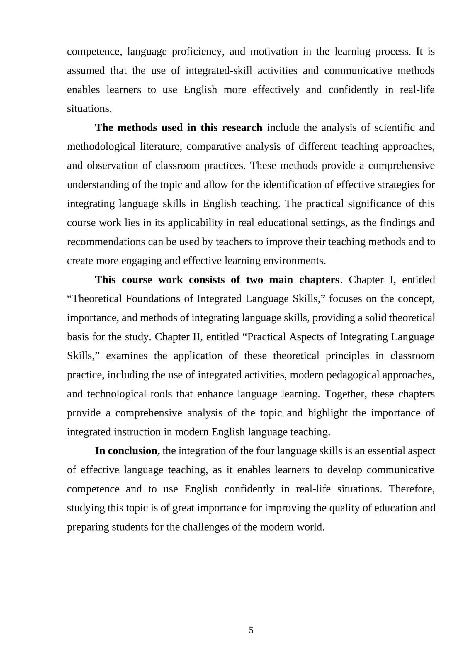 The importance of integrating the four skills in english teaching 4