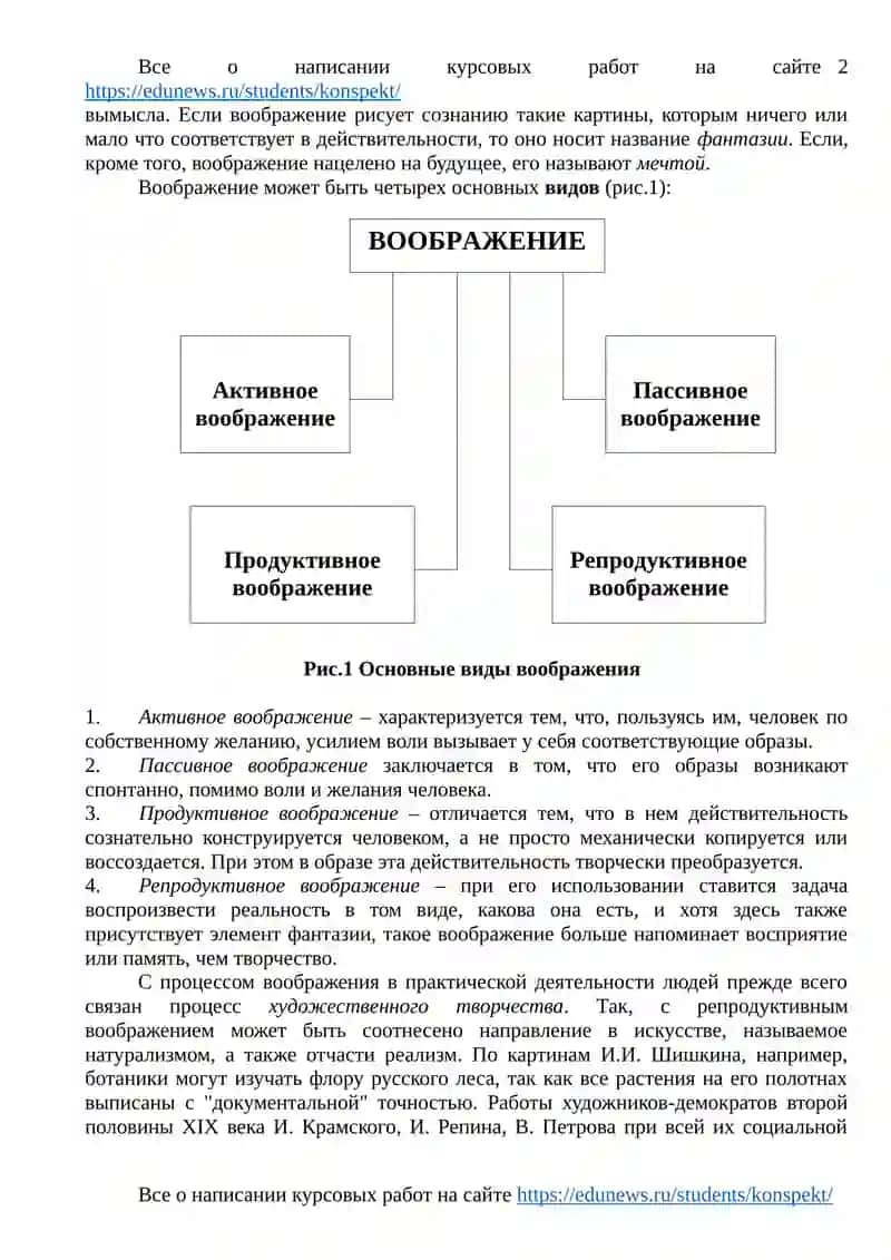 Контрольная работа по предмету "Психология" на тему: "Воображение" 4