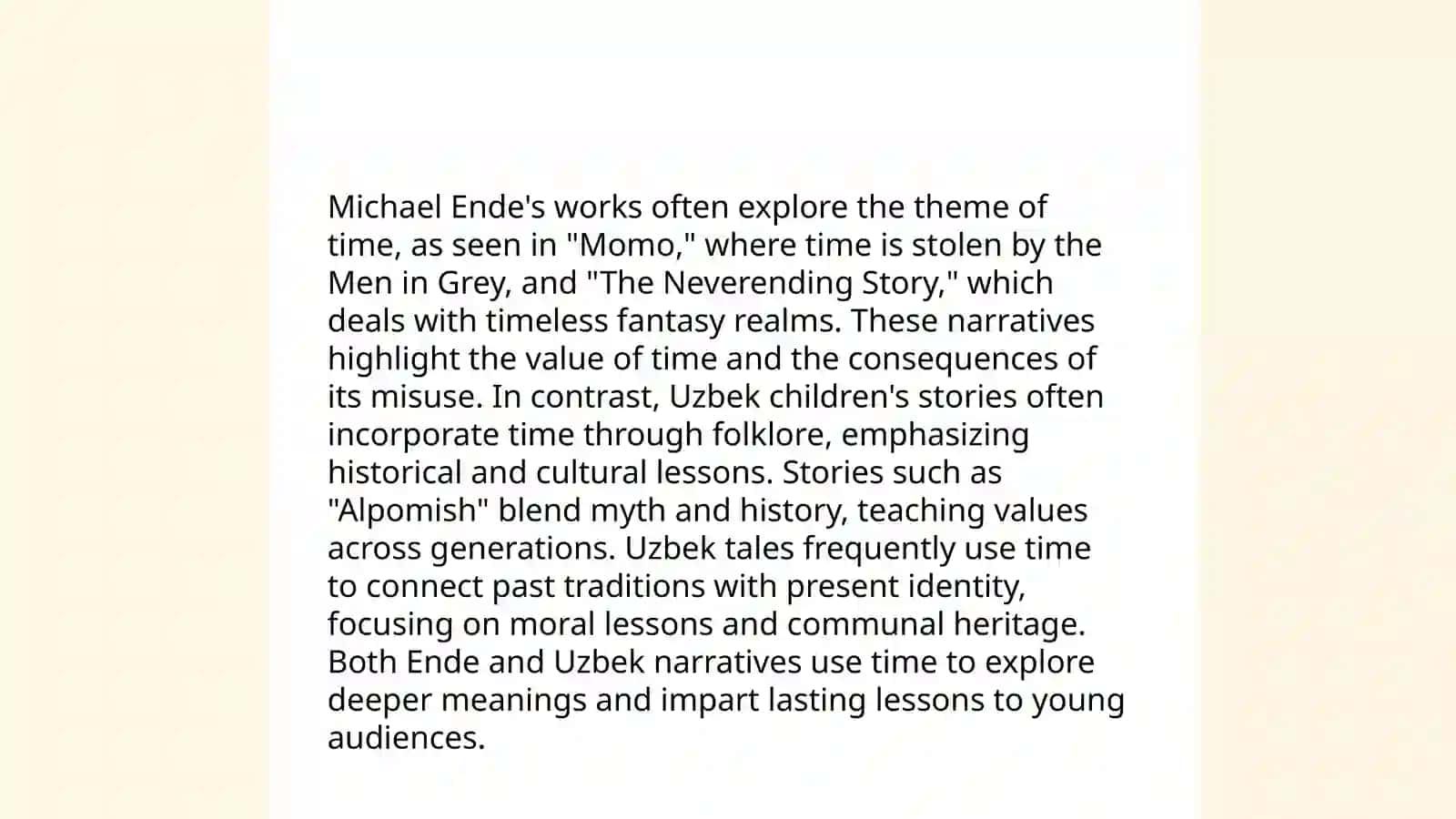 Michael Ende with Uzbek children's literature comparative analyses 4