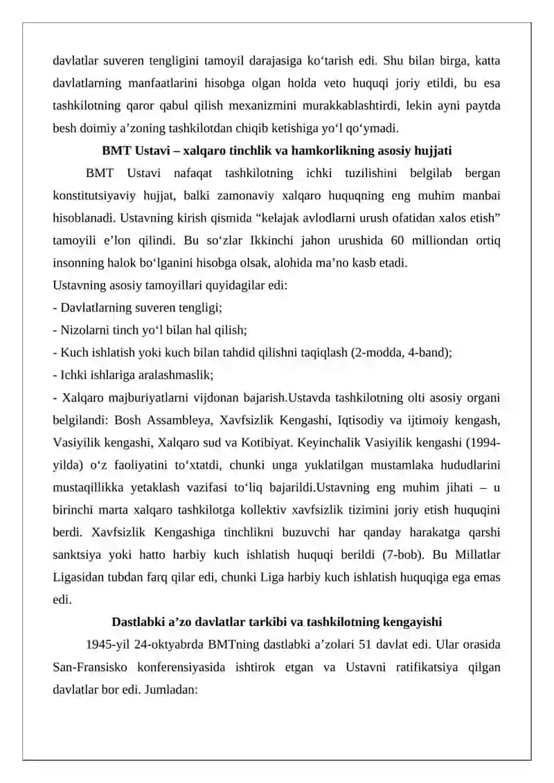 Birlashgan millatlar tashkiloti va uning faoliyati 4