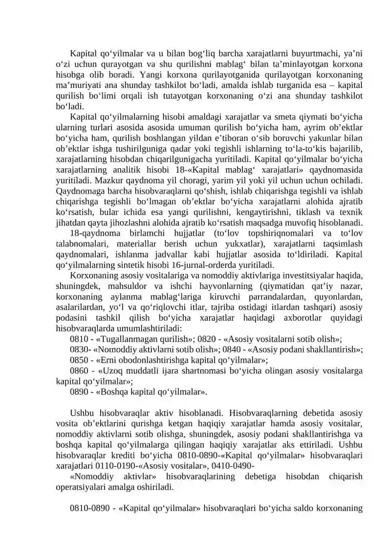 Kapital qo‘yilmalarni hisobga olish 4