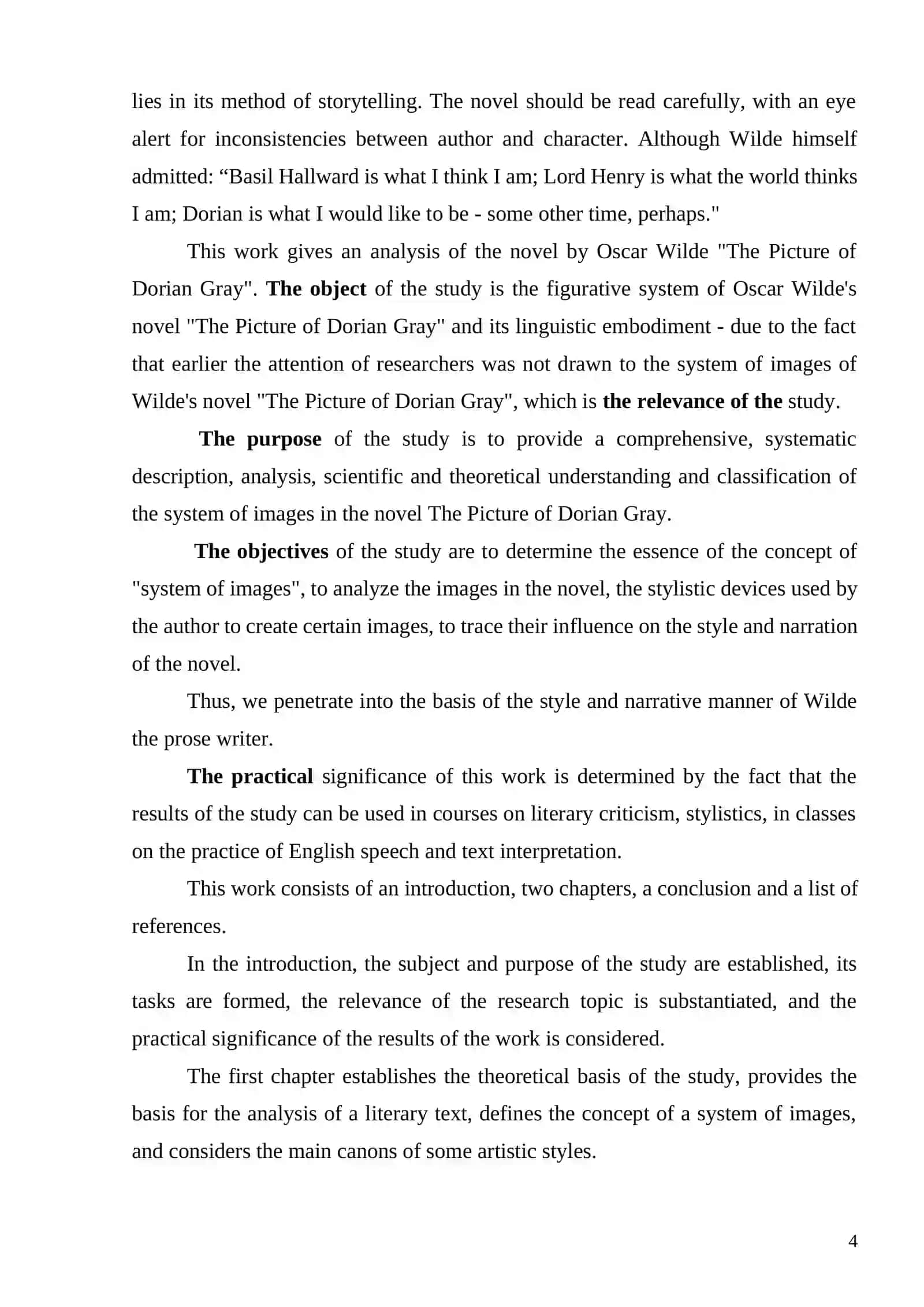 Analysis of “The picture of Dorian Gray” by O.Wilde 4