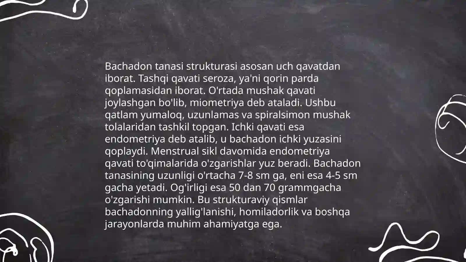 Adenomiyozning bachadon tanasi 4