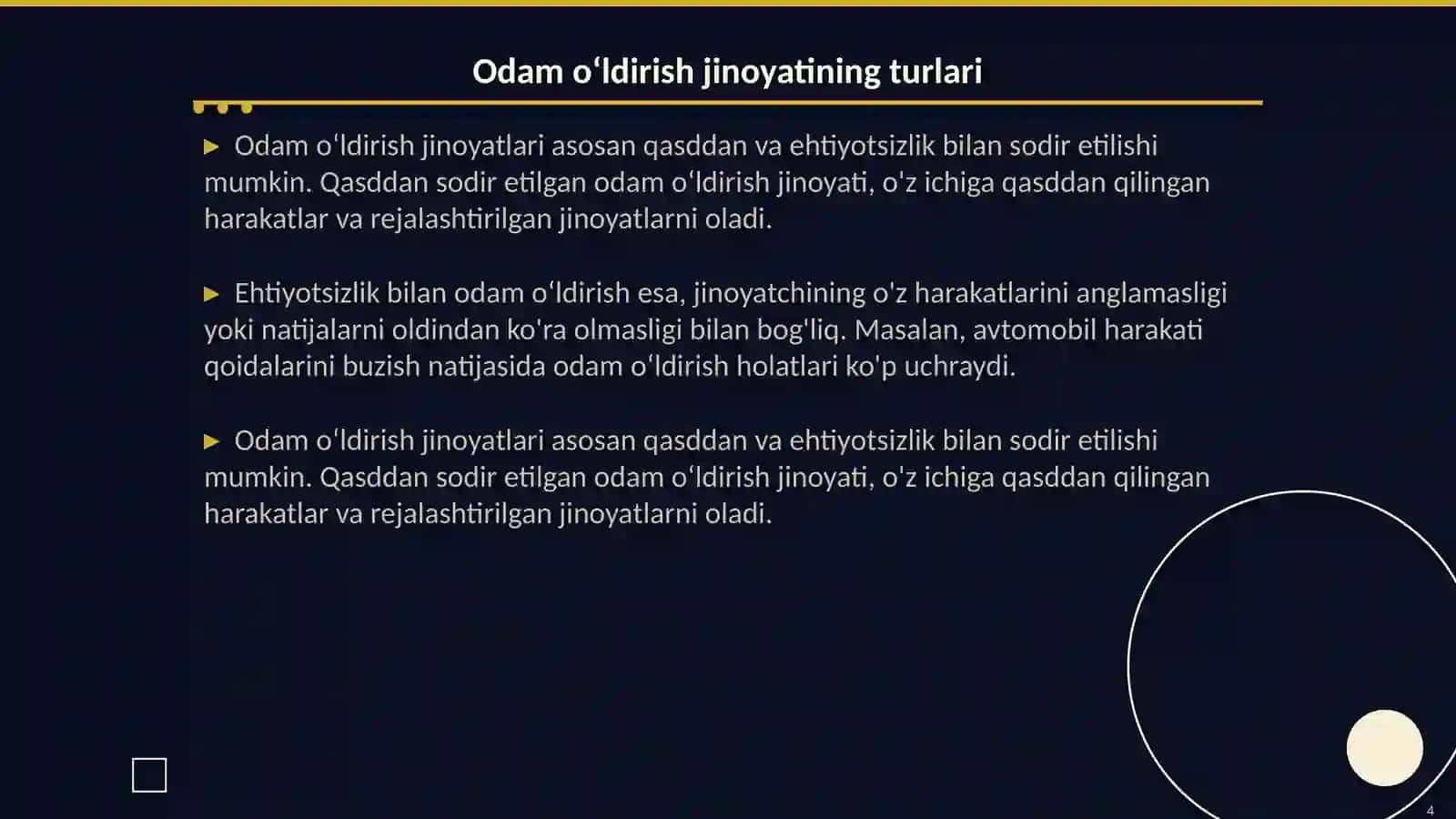 Odamlarni o‘ldirishning xususiyatlari 4