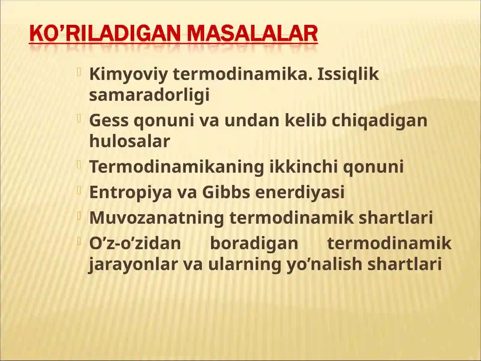 Termodinamika fani va uning vazifalari 4