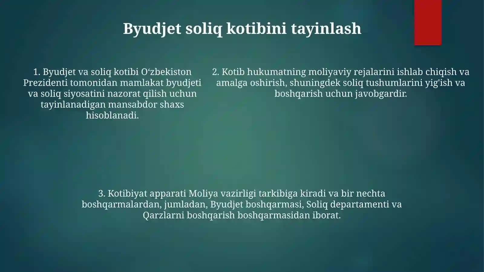 Bujet Soliq Sekrori VaUningTarkibi 4