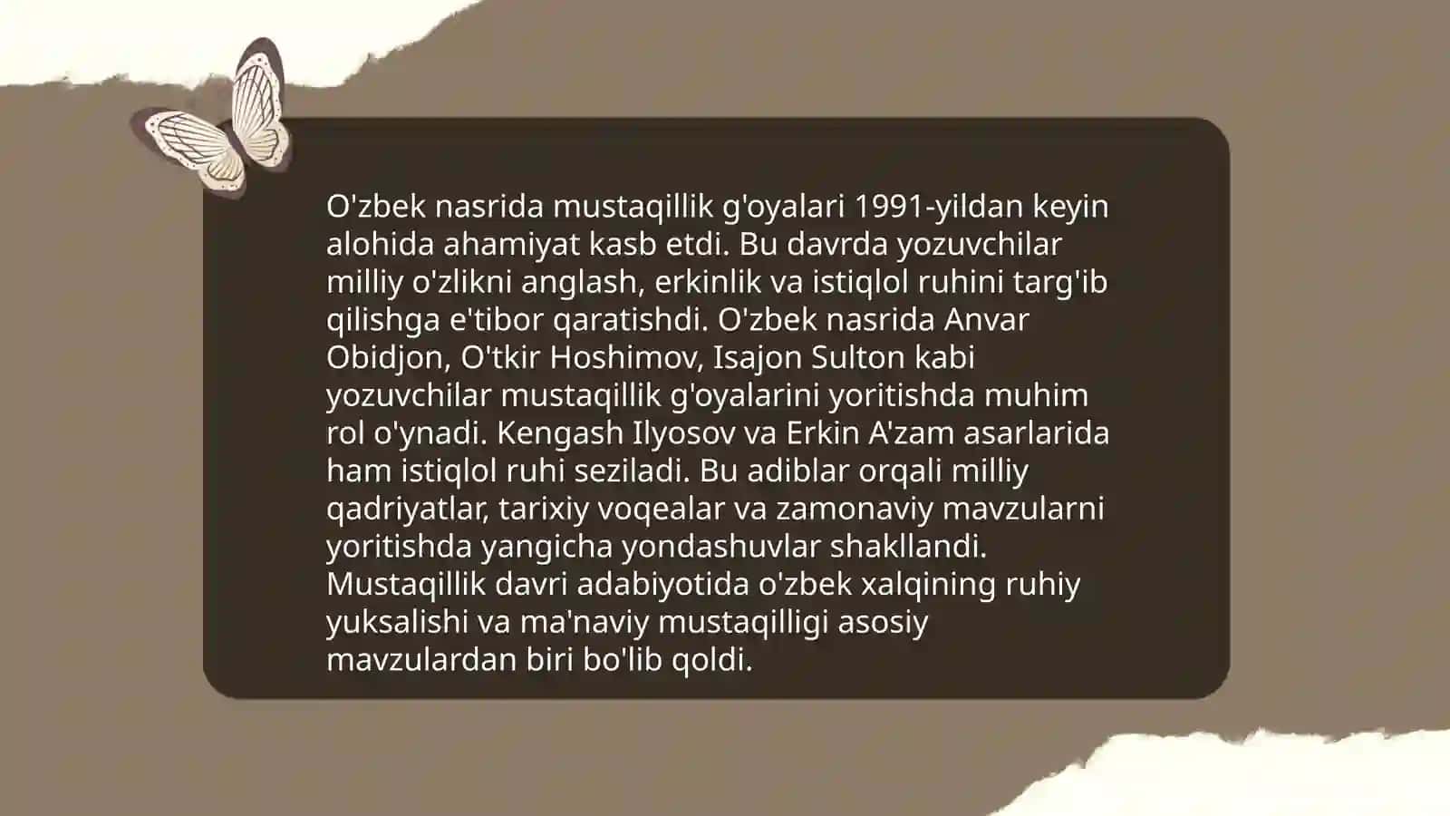 Istiqlol davridagi yangi nasriy janrlar 4