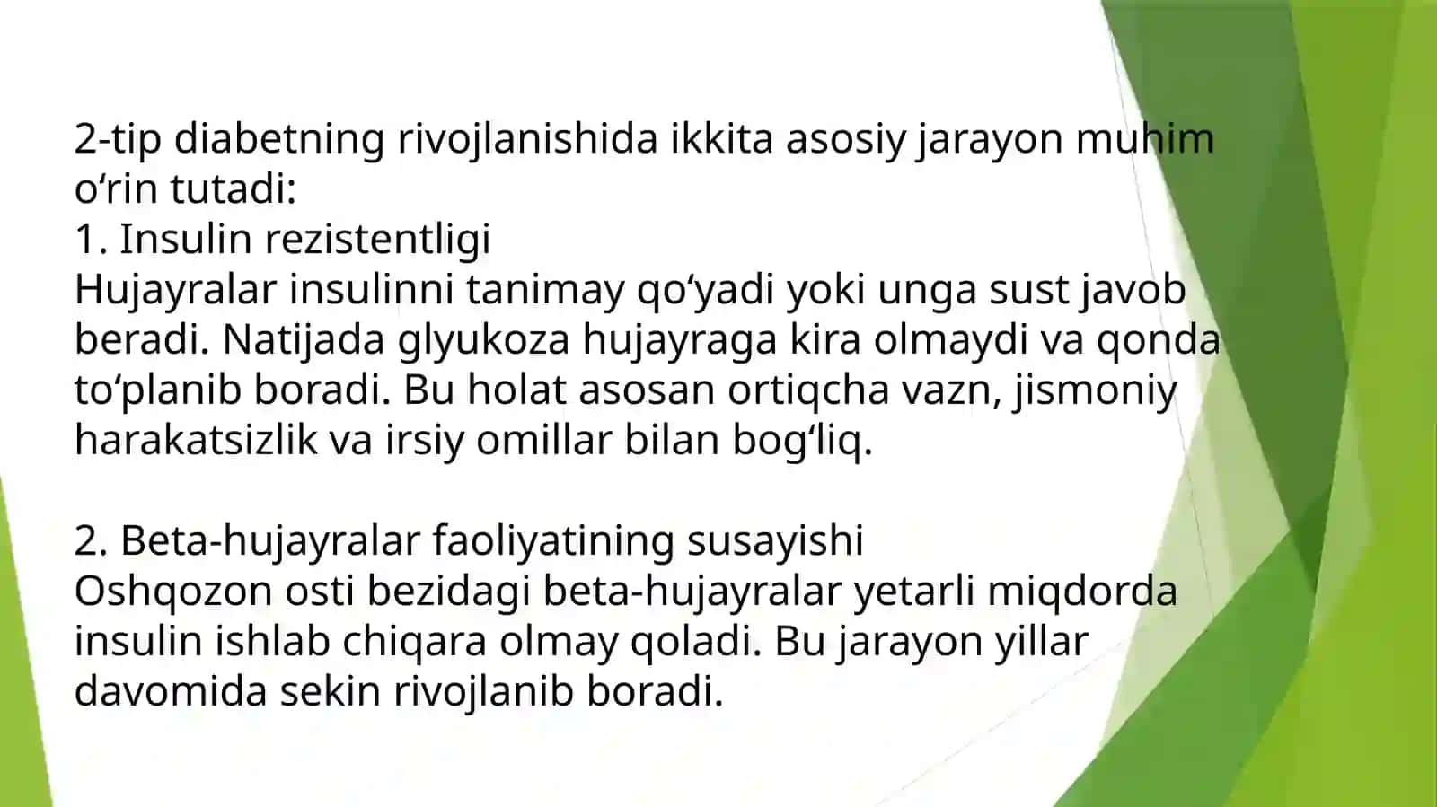 Qandli diabet 2 tip pasoratlari va uning profilaktikasi 4