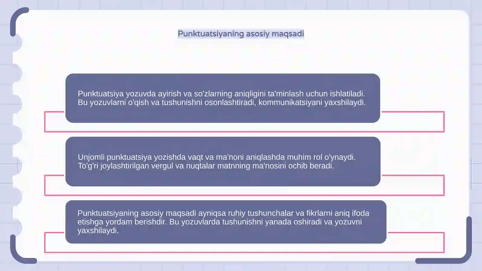 Punktuatsiya haqida umumiy malumot 4