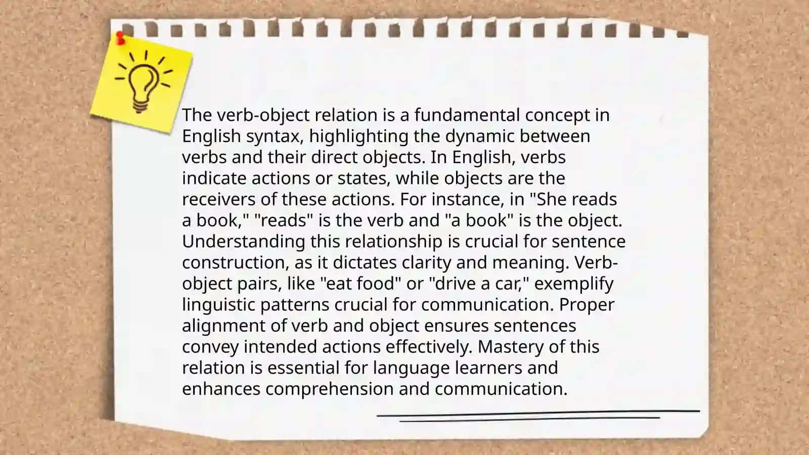 Types of syntactic relations in a sentence 4