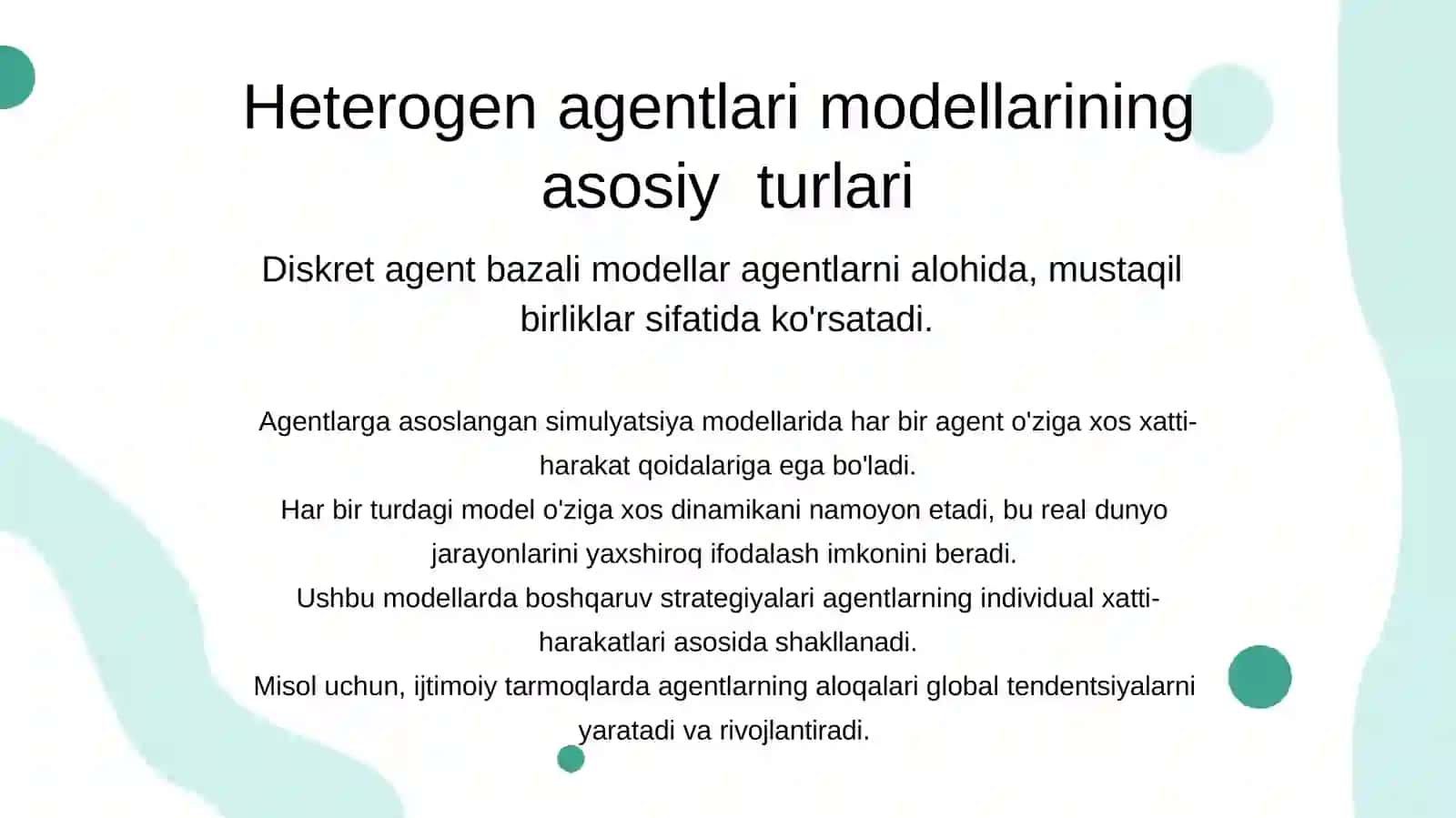 HETEROGEN AGENTLAR MODELLARI (HAM) VA TAQSIMOT DINAMIKASI 4