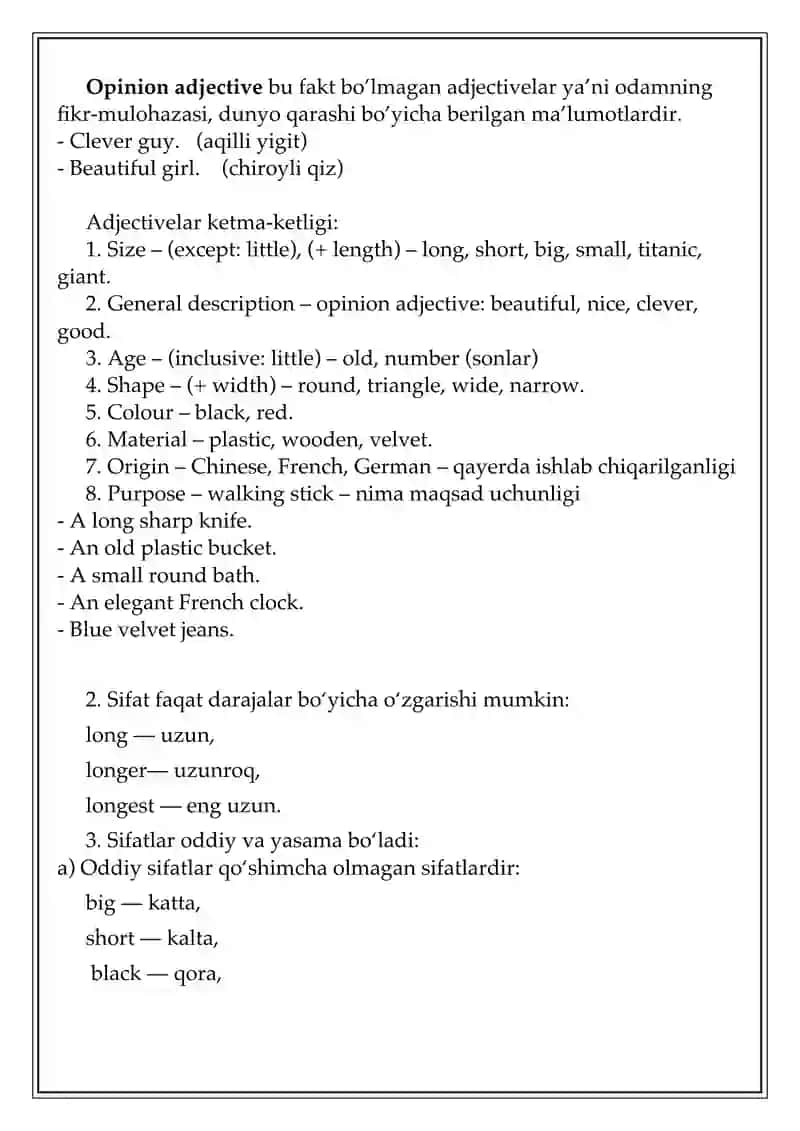 SIFAT (THE ADJECTIVE) 4
