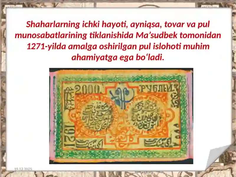 Movarounnahr chig'atoy ulusi tarkibida Ulug‘xoqonfarmoni 4