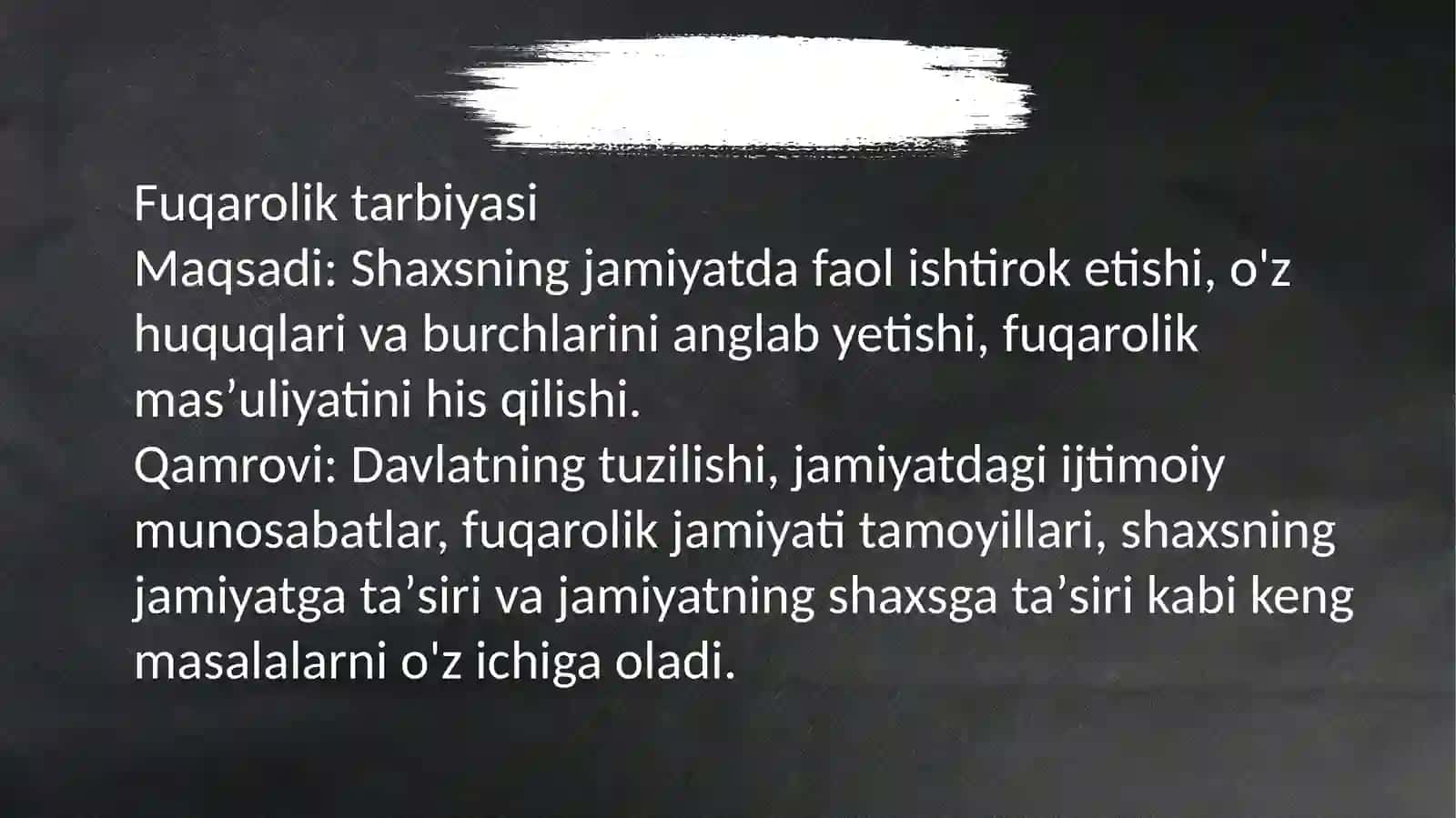 FUQOROLIK TARBIYASI VA HUQUQIY TARBIYA 4