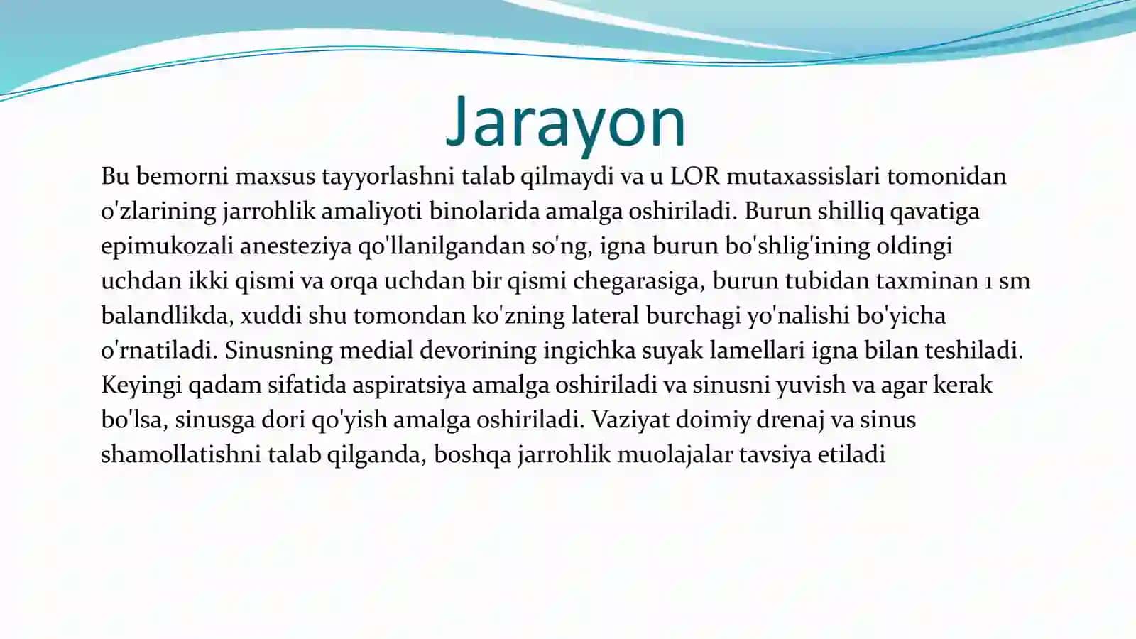 Yuqori jag’ bo’shlig’ini punksiyasi 4
