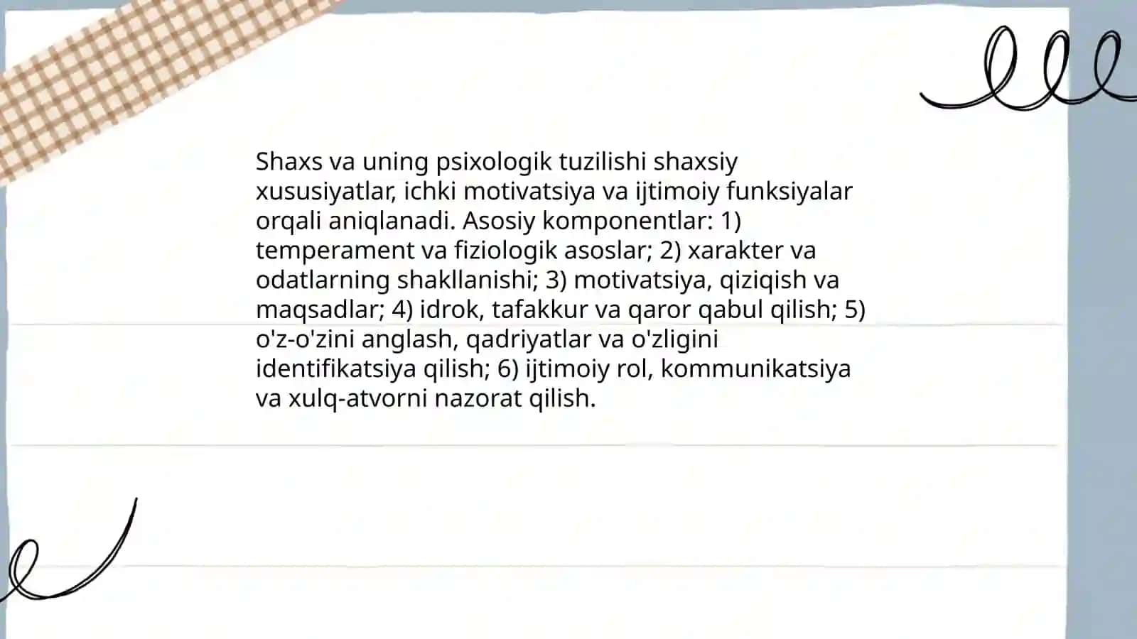 Shaxs psixologiyasi 4