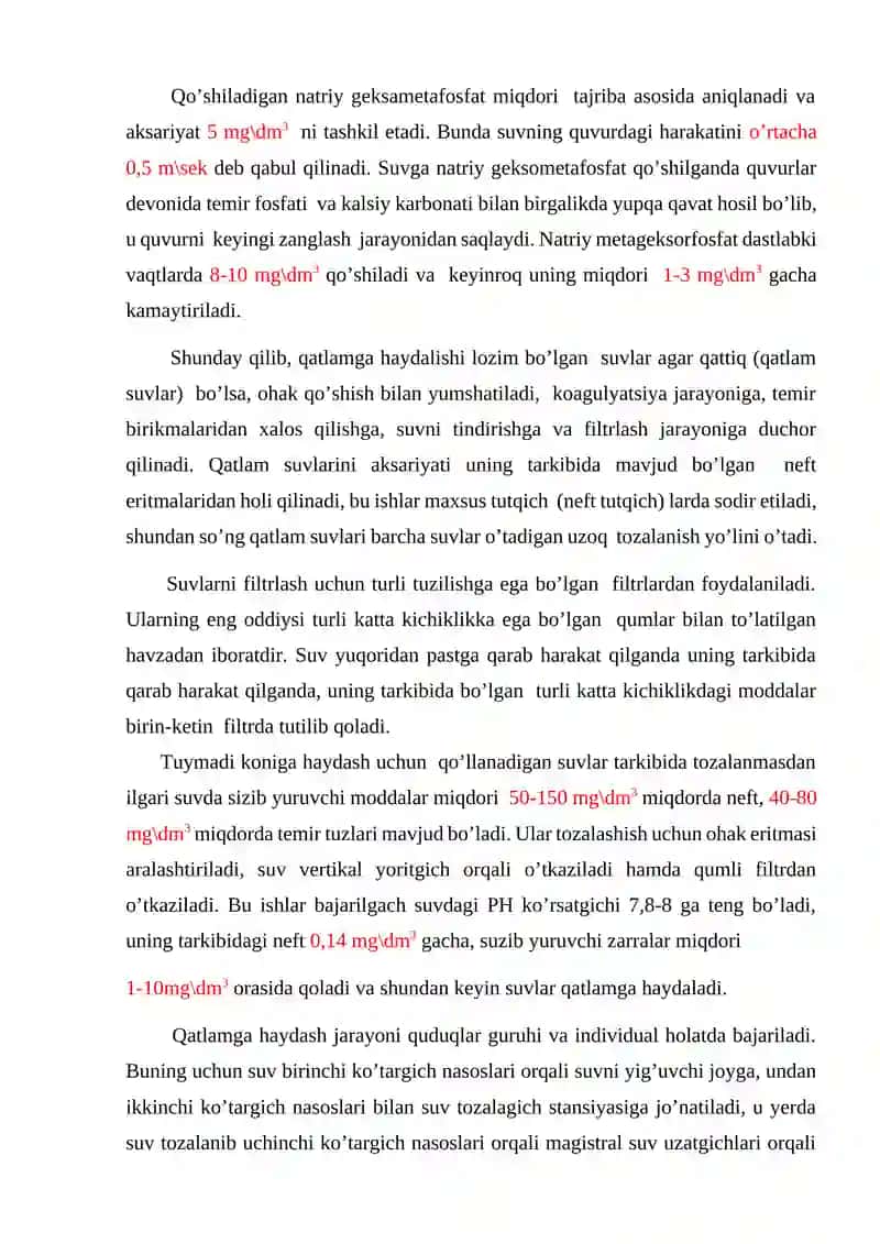 Qаtlаmgа hаydаyish uchun suvlаr 4