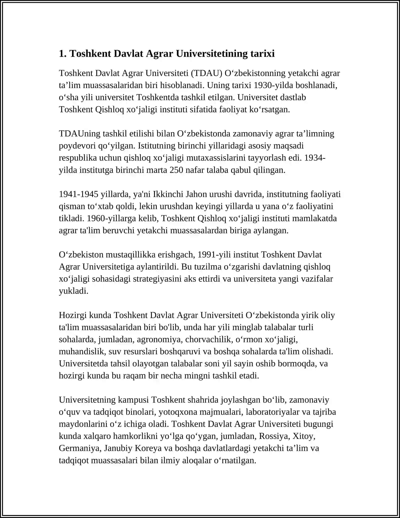 Toshkent Davlat Agrar Universiteti 4