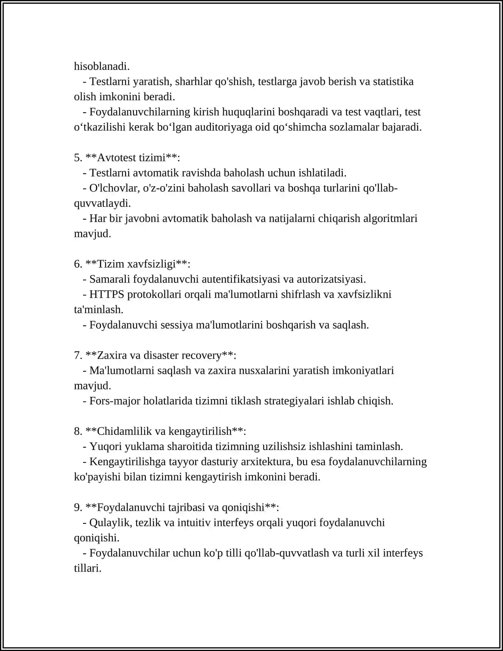 ONLAYN TEST TIZIMINI ISHLAB CHIQISH 4