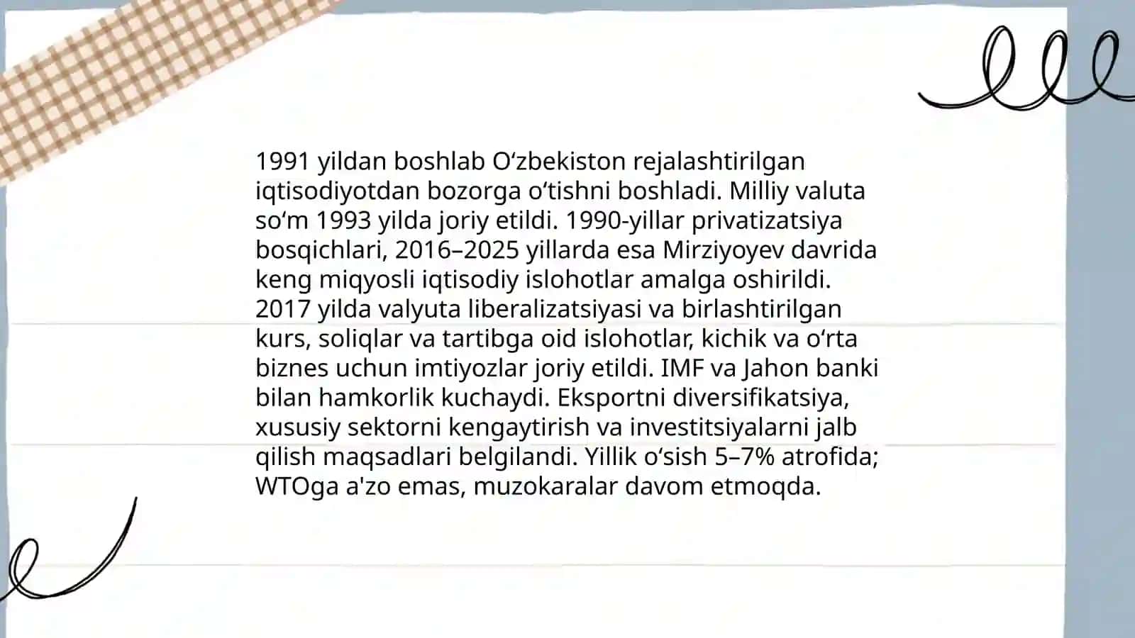 1991 2025 yildagi Ōzbekiston va Jahon mamlakatlari taraqqiyoti 4