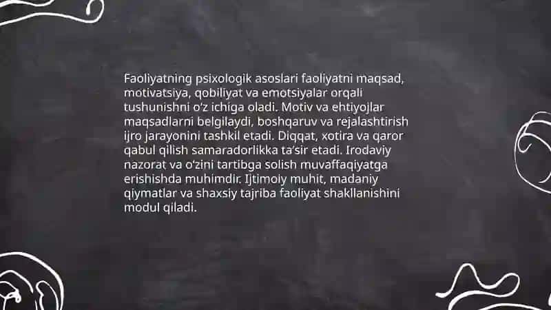 Faoliyat. Emotsiya va motivatsiya 4