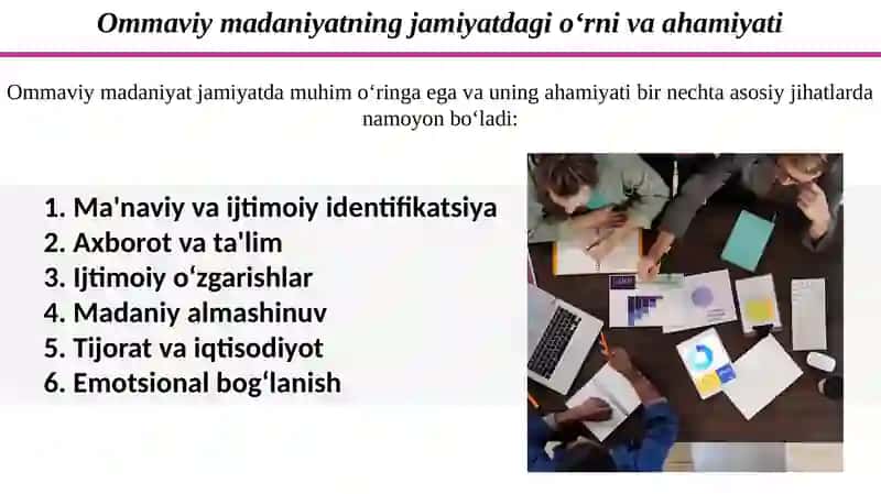 Ommaviy madaniyatning talab va takliflari 4