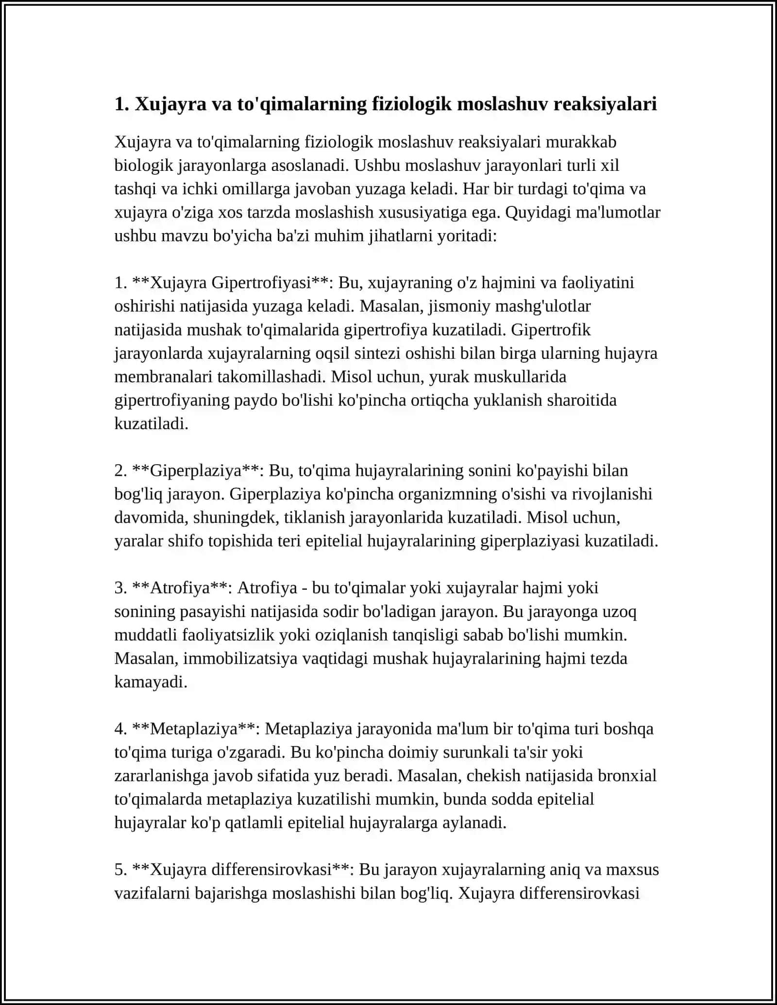 XUJAYRA VA TO‘QIMALARNING MOSLASHUV REAKSIYALARI 4