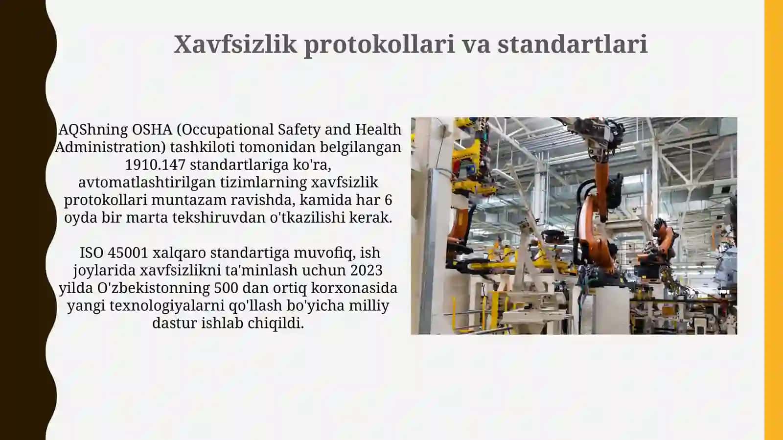 Avtomatlashtirish va ishchilar xavfsizligi: inson omili o'rnigatexnika? 4