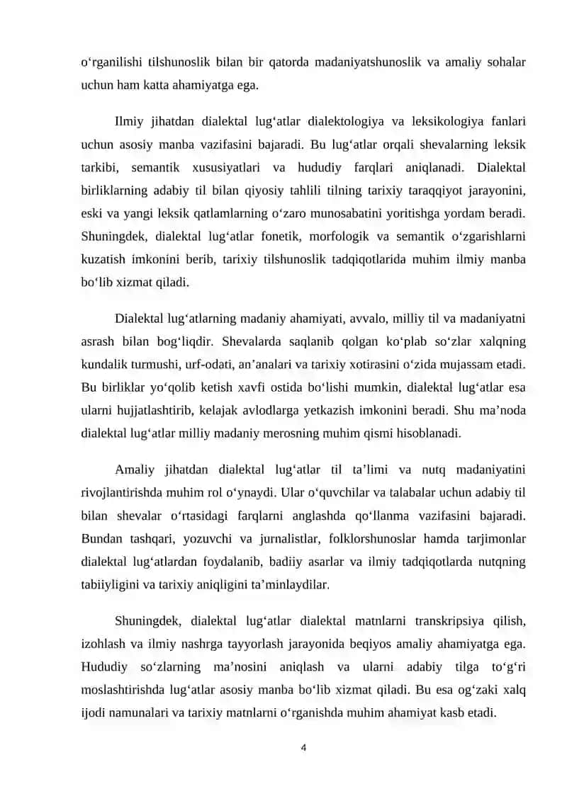 Dialektal leksikografiya.Shevalar lug’ati 4