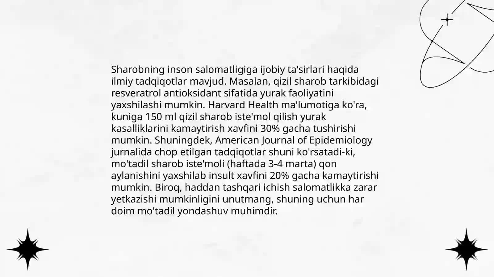 Sharob mahsulotini inson uchun ahamiyati 4