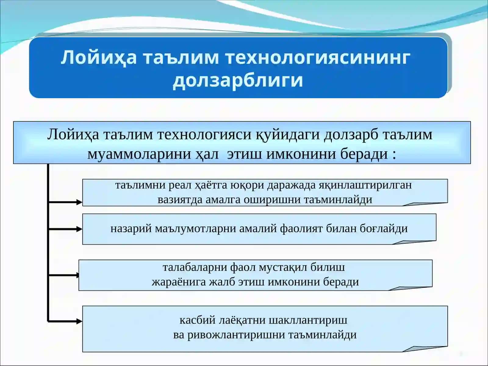 Лойиҳа таълим  технологиялари 4