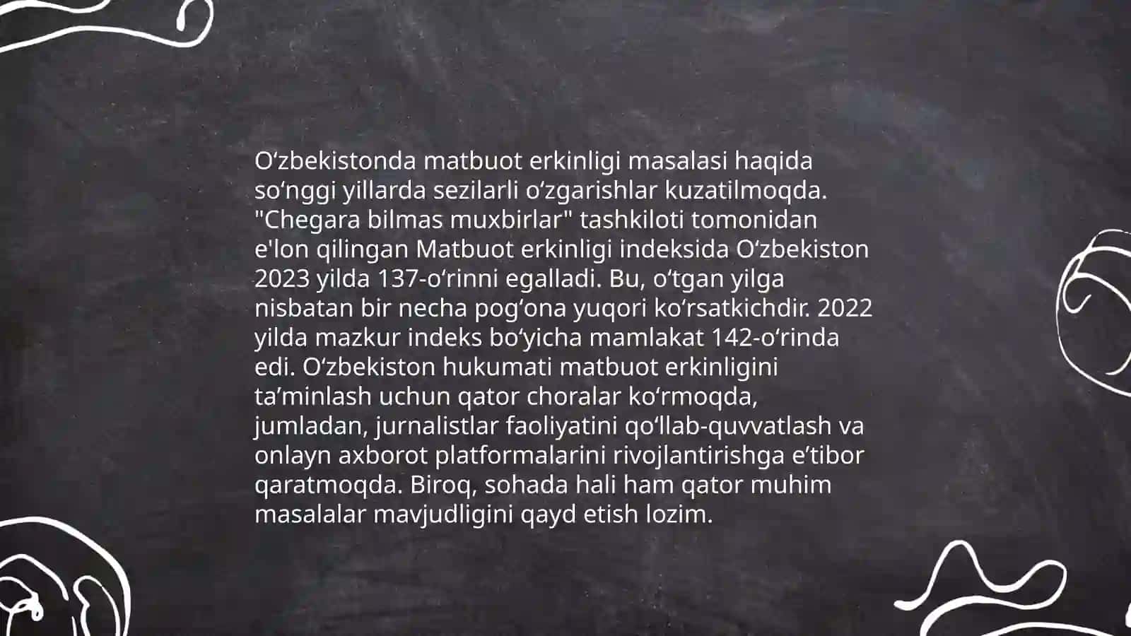 Oʻzbekistonda ommaviy axborot vositalarining oʻrni 4
