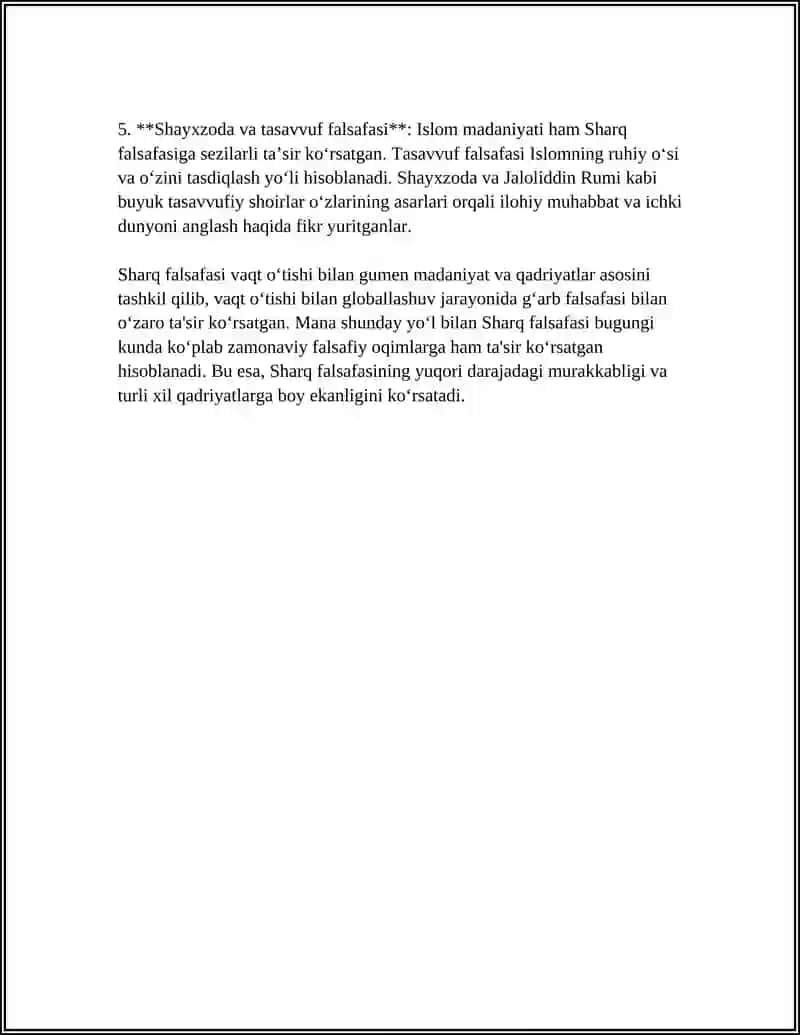 Sharq falsafasi: Asosiy tamoyillar 4