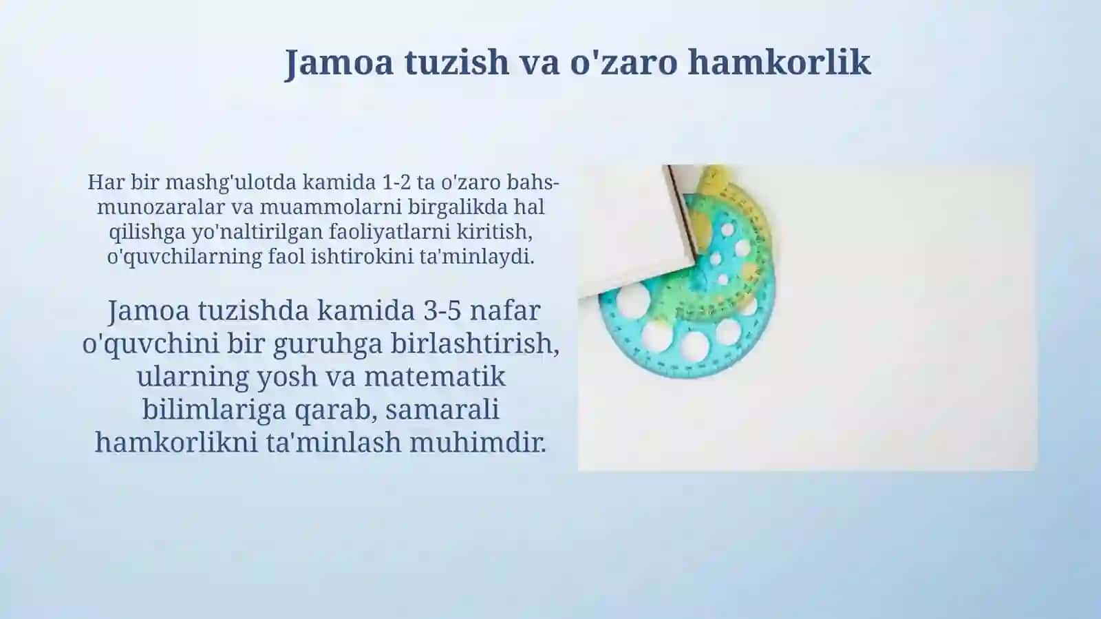 Matematika toʻgagini tashkil etish 4