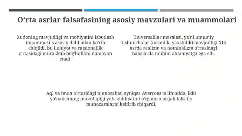 Oʻrtaasrlar Gʻarb falsafasi 4