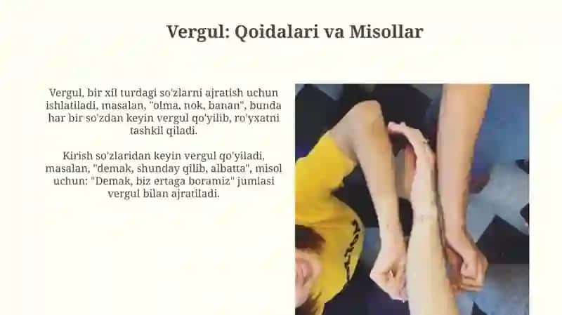 Matinda tinish belgilarining oʻrni 4