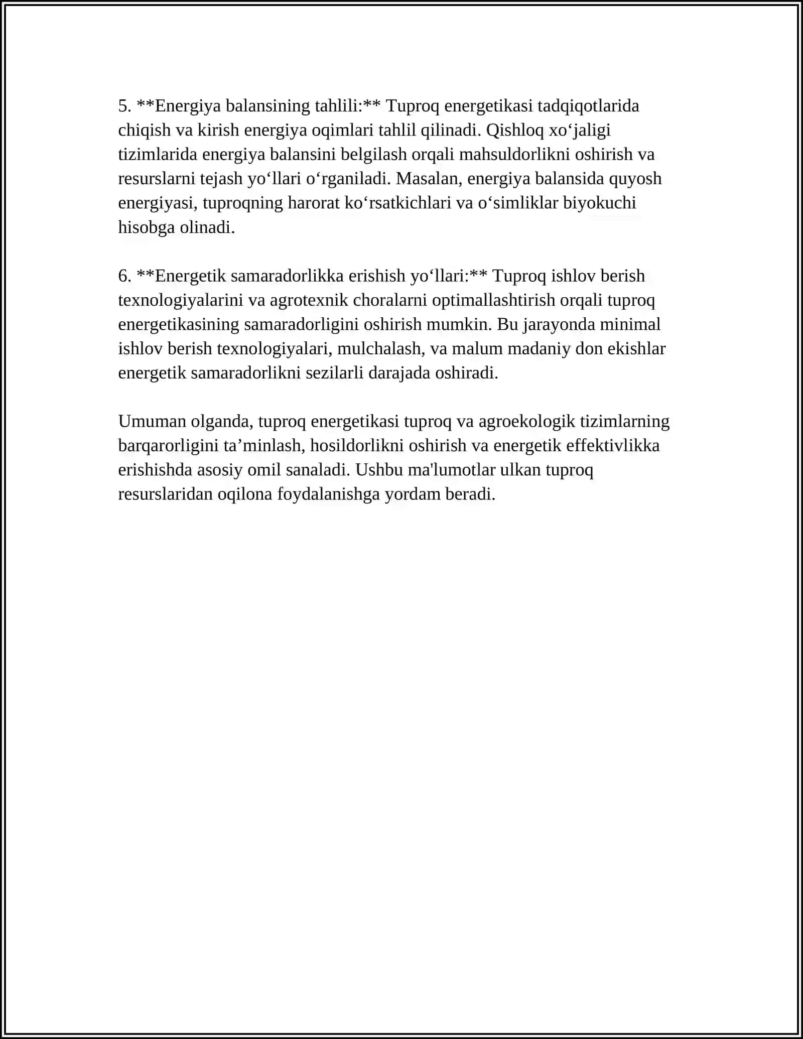 Tuproqning BIOENERGETIK TASNIFI 4