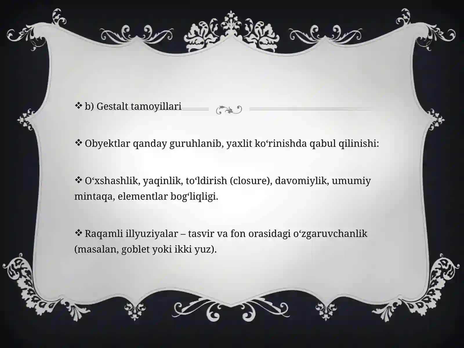 Idroknig murakkab shakllari va ularning o'rganish metodlari 4