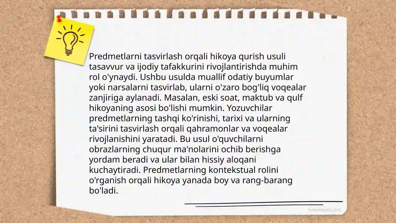 O'yinchoq va predmetlarga qarab hikoya qilishga o'rgatish 4
