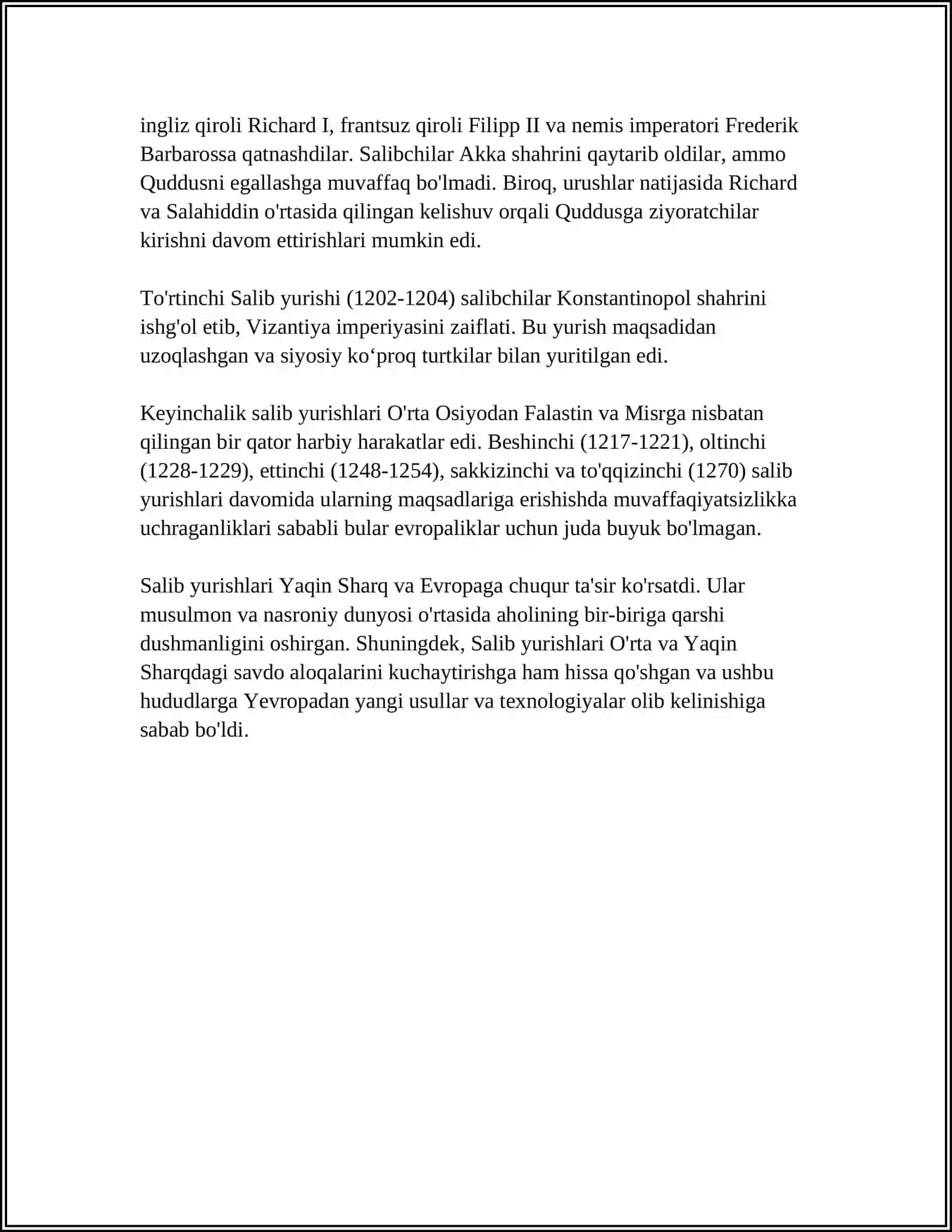 9-15 ASRLARDA GʻARBIY YEVROPA SALIB YURISHLARI 4