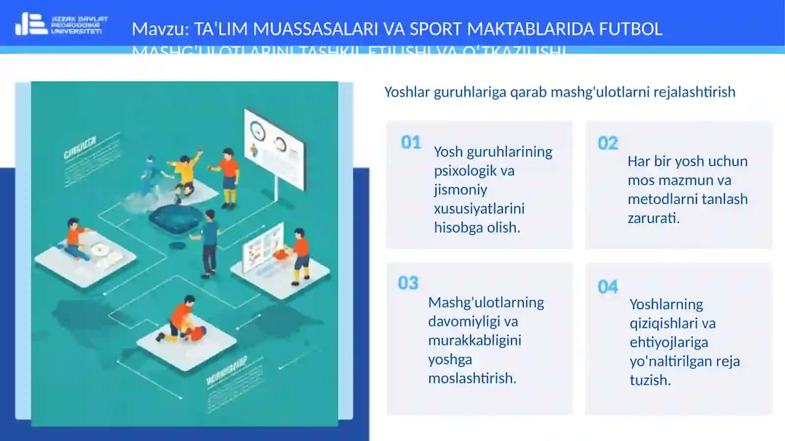 FAN: FUTBOL VA UNI O'QITISH METODIKASI 4