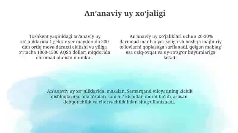 Uy xo'jaligi va uning shakllari 4