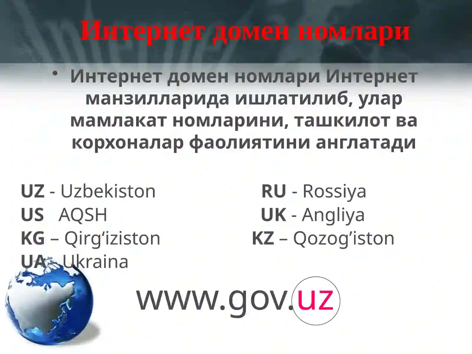 Internetda qidirish tizmlari. 4