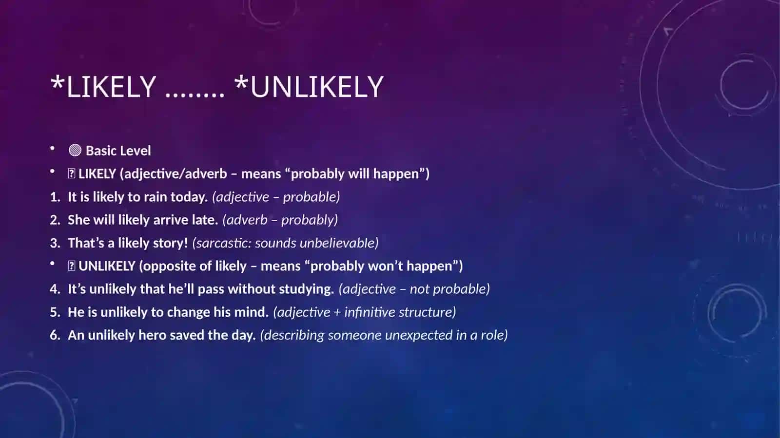 Like / Unlike (Comparison Structure) 4