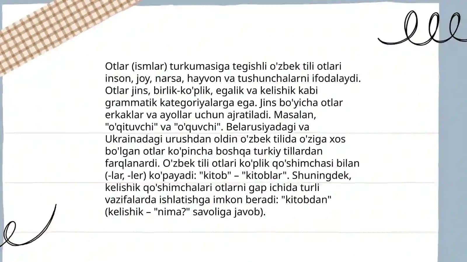 Mustaqil so'zlar turlari 4