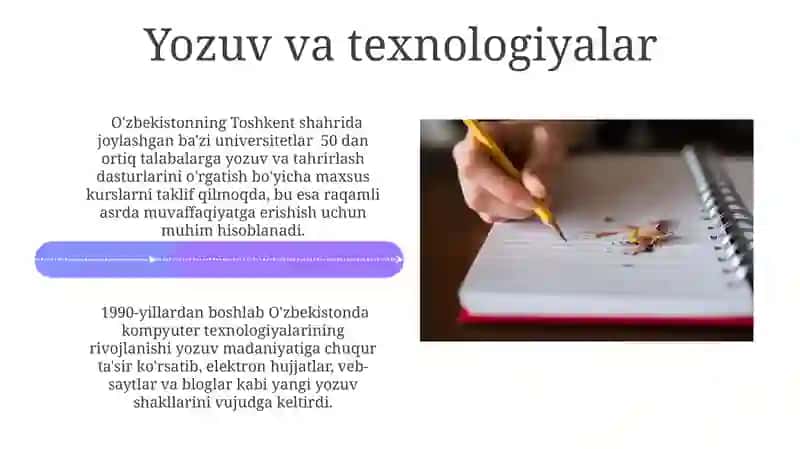 Yozuv va uning korinishlari 4